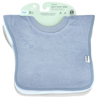 Stay-Dry Pull-Over Bibs, 9-18 Months, Multicolor, 3 Pack