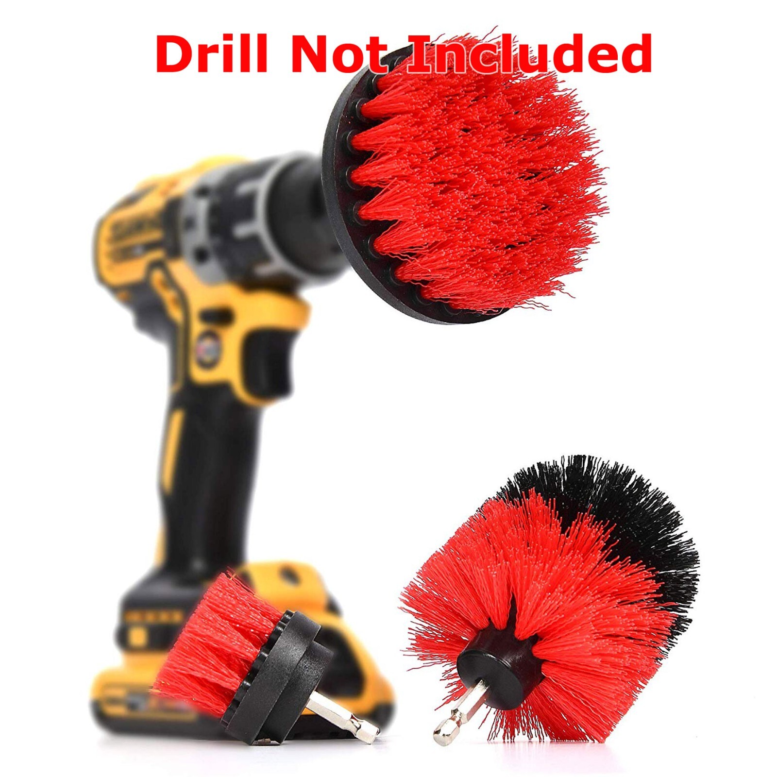 3 PCS Drill Brushes Set Tile Grout Power Scrubber Cleaner Spin Tub Shower Wall