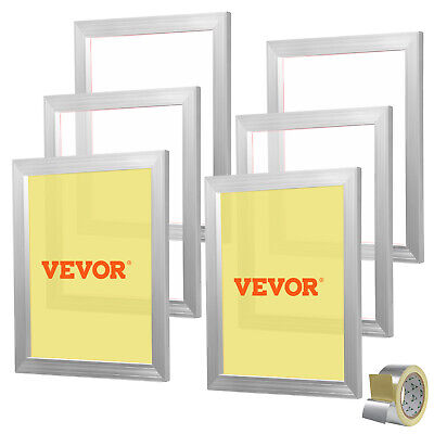 VEVOR 6 Pack 16'' x 20'' Aluminum Frame Silk Screen Printing Screens with 110 Mesh