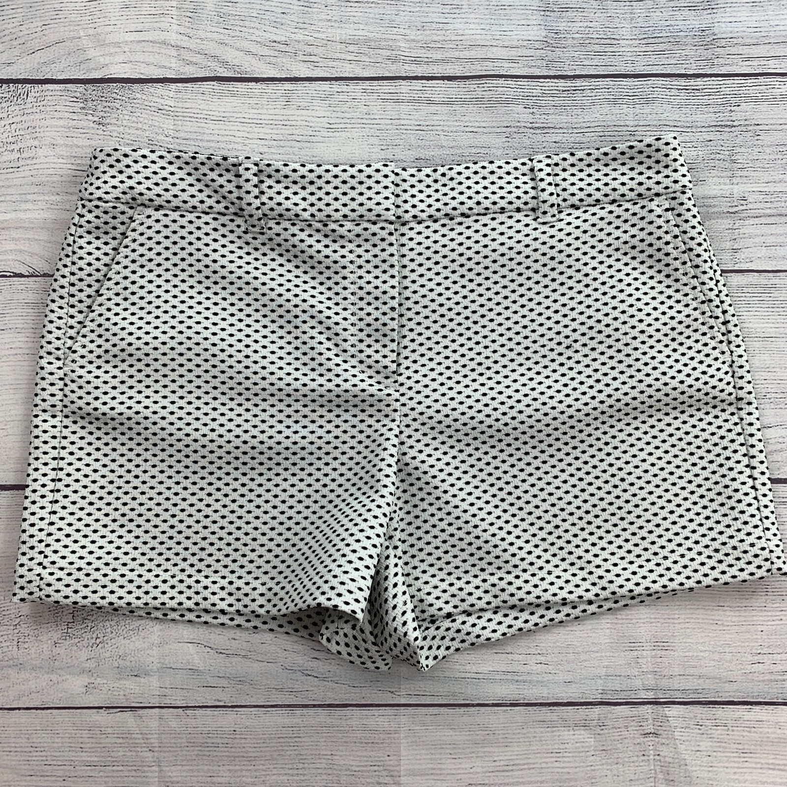 Loft Shorts sz 12 Polka Dot Dotted White Black Pattern 4