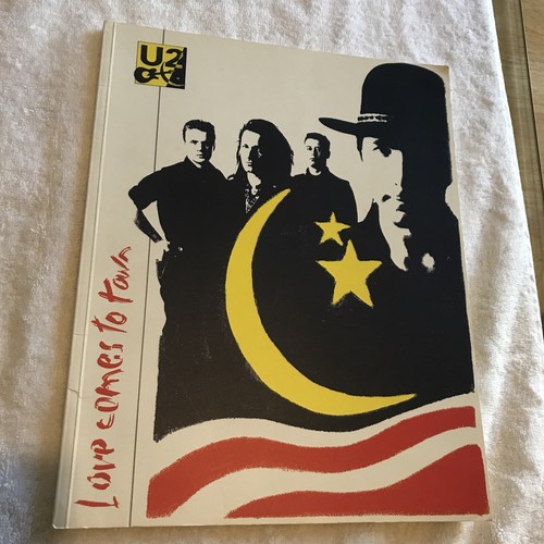 【※U2 LOVE COMES TO TOUR パンフレット】 U2 1989 Love Comes to Town Tour Book w Promo Flyer Bono Edge