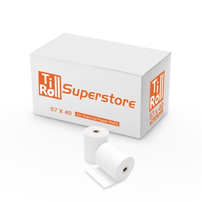 57 x 40 Thermal Paper Till Rolls For Credit Card Machine *BEST PRICE*
