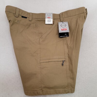 Wrangler ATG Shorts Mens 44W Brown Fast Dry Work Wear Stretch Utility 9IN NWT