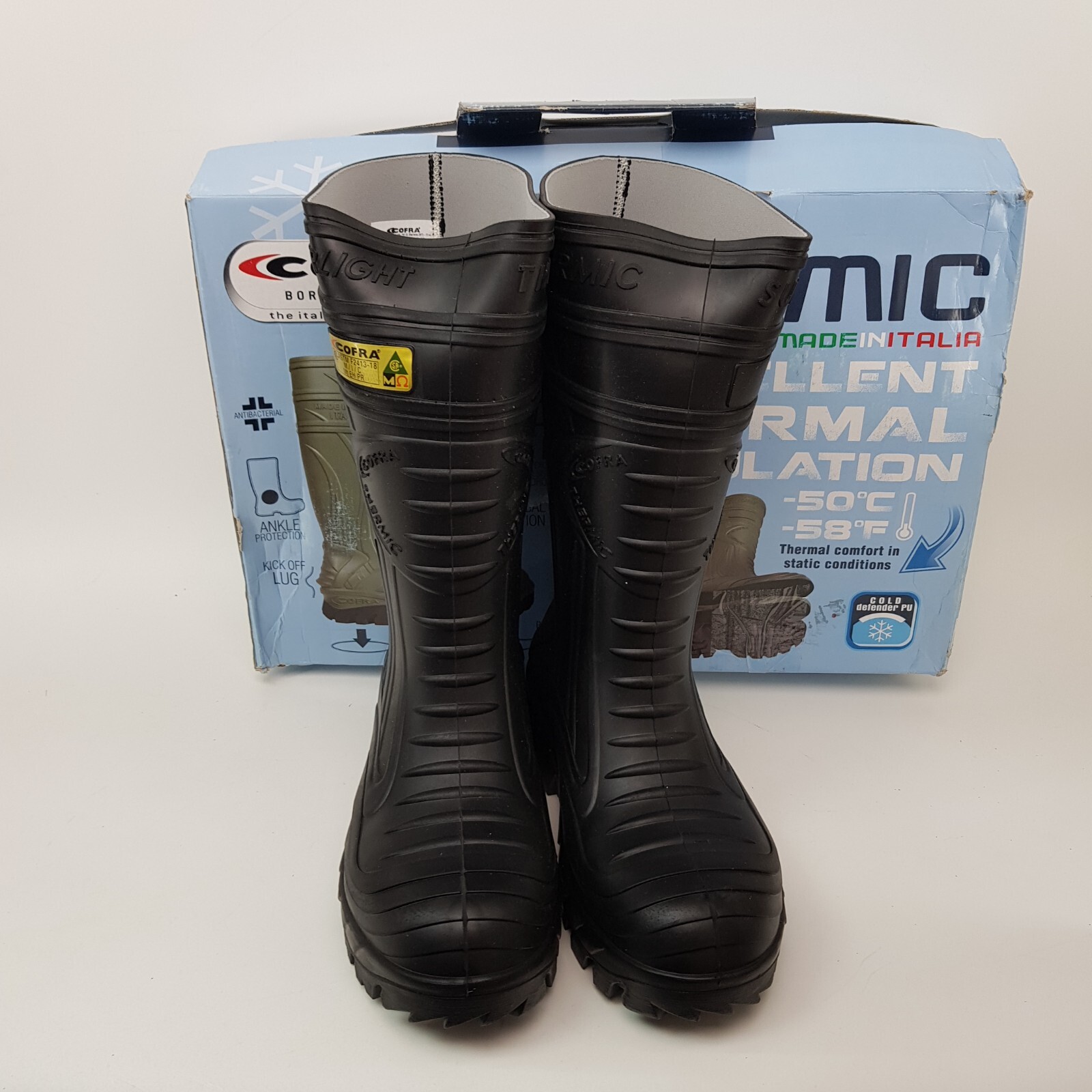 COFRA THERMIC Safety Boots Mens 10.5 PU non metallic USA/CAN Standard Work Black