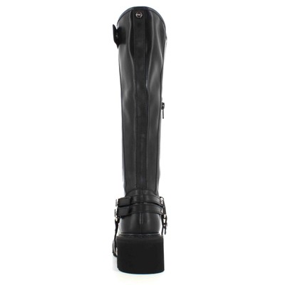 Pre-owned Cult A24us Women's Boot Clw431200 Grace 4312 High Boot W Leather In Black