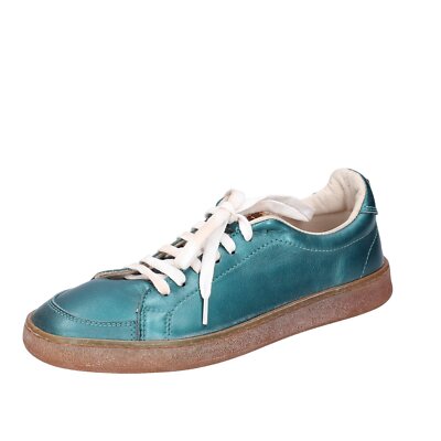 Women's shoes MOMA 7 (EU 37) sneakers green leather EX456-37