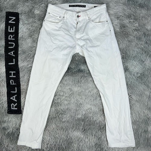 パンツ Ralph Lauren design print white denim Polo Ralph Lauren Multi Rainbow Pony Embroidered Varsity