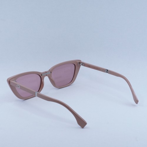 Pre-owned Fendi Fe40089i 72u Shiny Pink/pink Mirror Pattern 53-19-140 Sunglasses
