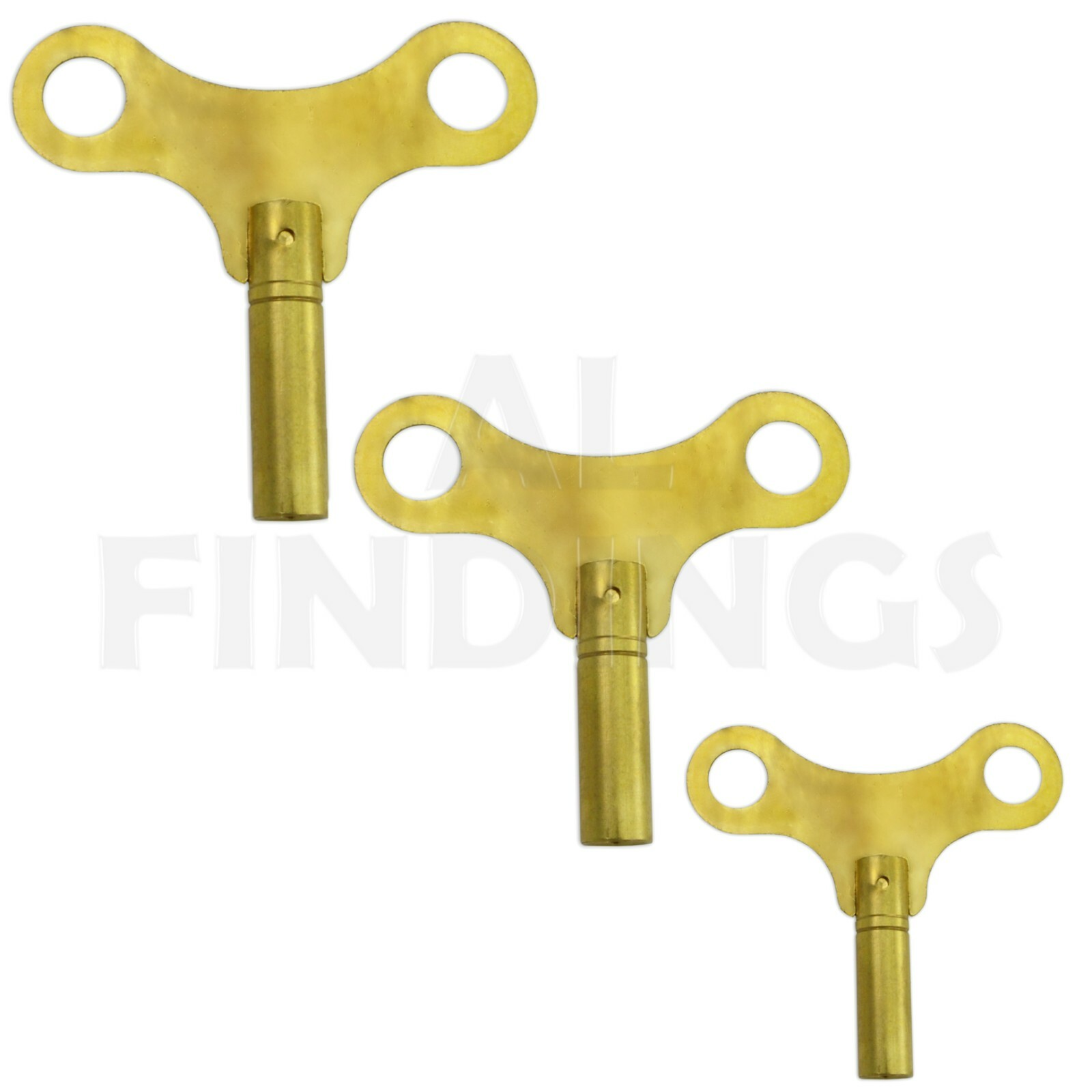 Clock key keys Winding winged type brass 2mm 6.5mm mantle bracket