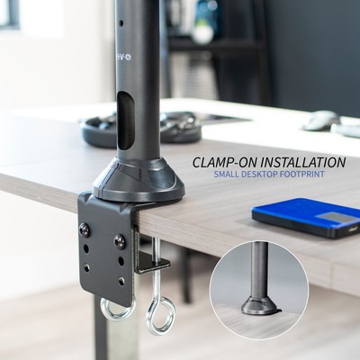 VIVO Steel Hex Monitor Desk Mount Adjustable Stand | Six (6) Screens up to 32"