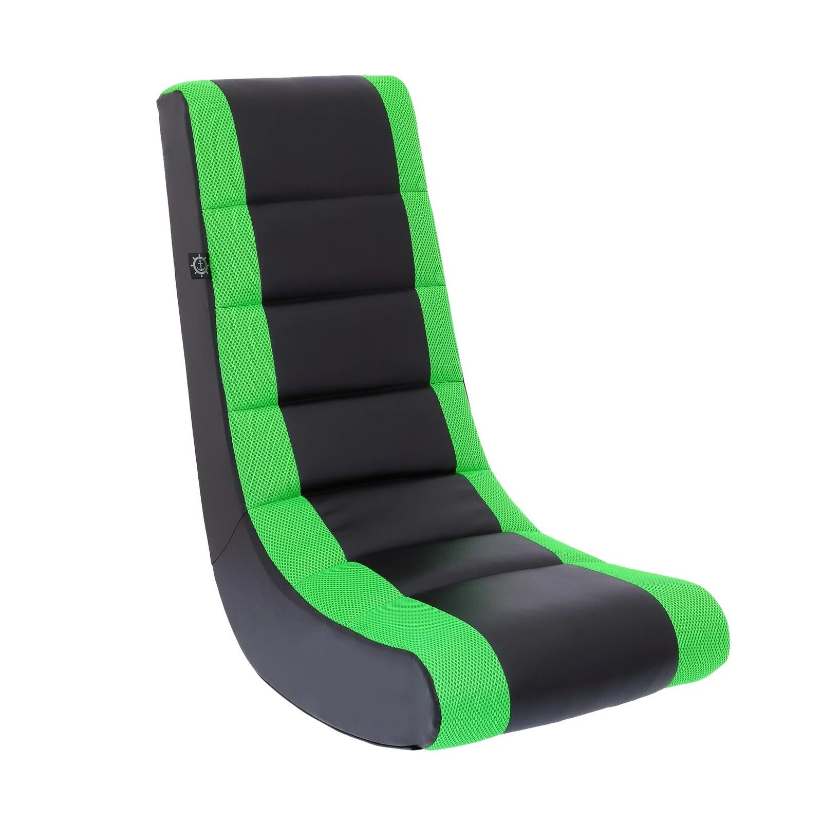 Classic Video Rocker Gaming Chair Faux Leather Mesh Black/Gr