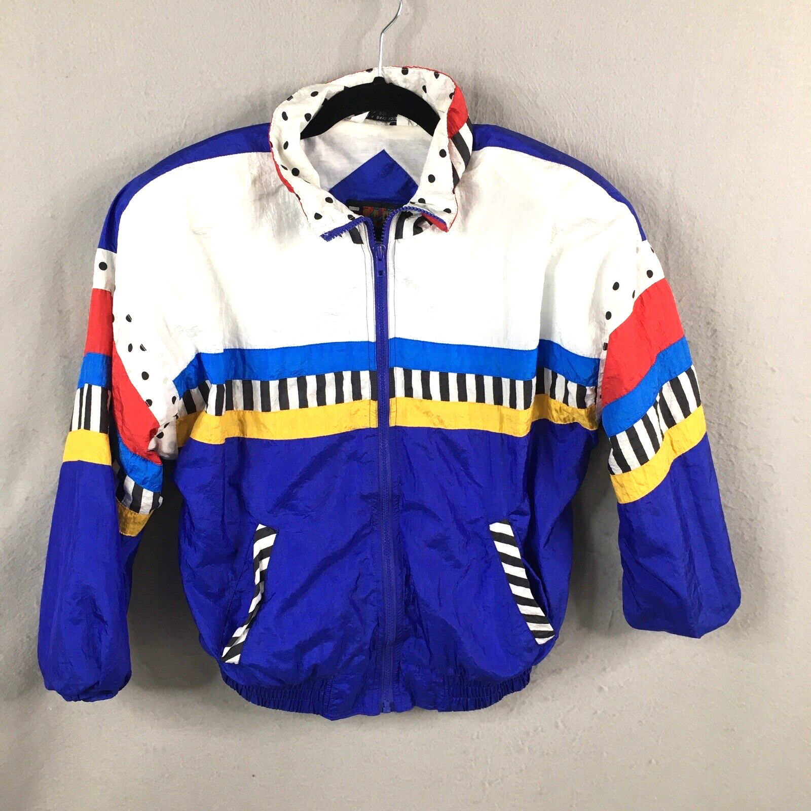 Vintage 80s Track Jacket Women Small Colorful Workout Athleisure Bold Bright Vintage 80s Track Jacket Women Small Colorful Workout Athleisure Bold Bright