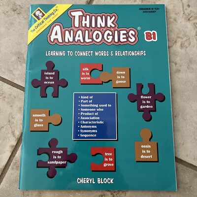 Think Analogies B1 Learning To Connect Words and Relationships Critical Thinking