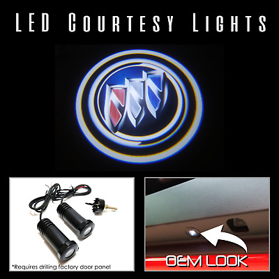 2Pc LED Courtesy Logo Door Lights Ghost Shadow Projectors Buick 100539