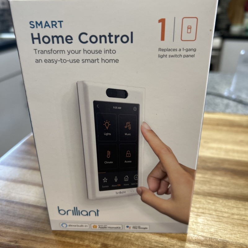 Brilliant Smart Home Control (1-Switch Panel) — Alexa Built-In