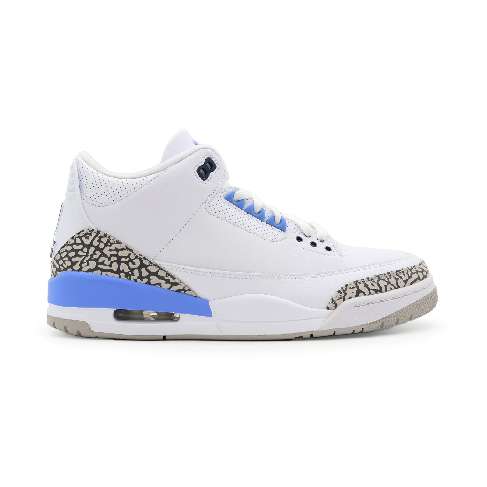 JORDAN CT8532-104 NIKE AIR JORDAN 3 RETRO UNC WHITE VALOR BLUE TECH GREY (MEN'S)