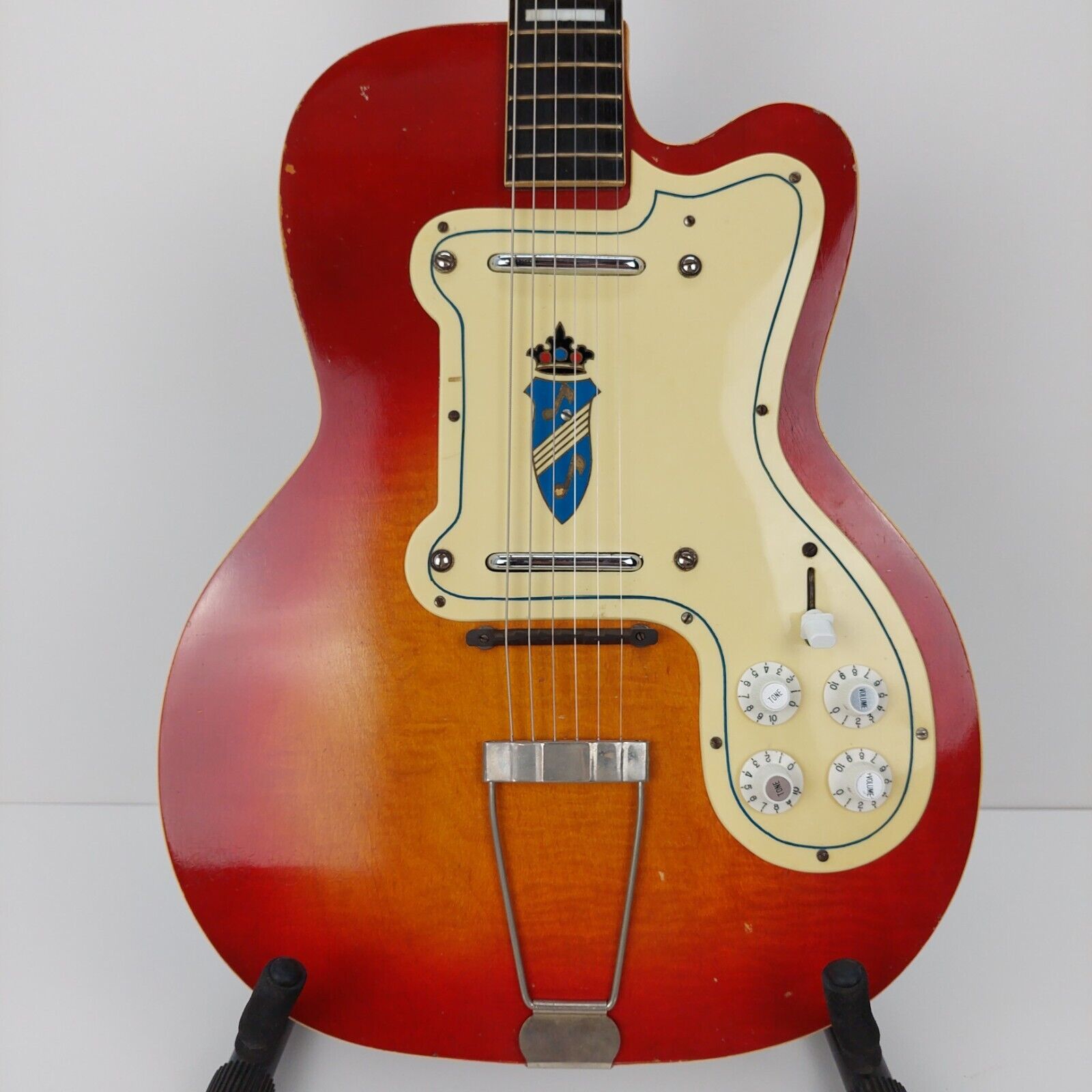 VTG 1950s Silvertone Thin Twin Electric Guitar Semi-Hollow VTG 1950s Silvertone Thin Twin Electric Guitar Semi-Hollow
