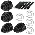 2 Rear Axle Inner Outer CV Boot Kit for Yamaha Rhino 660 YXR660F 4X4 2004