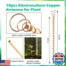 Doksving 10pcs Electroculture Plant Stakes, 13.5'' Copper Coil Wire Antennas Garden Stakes, Tensor Rings Kit, Copper Rods Electronic Planting for Growing Vegetable Garden Plants Support