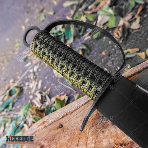 19.5" FULL TANG MACHETE FIXED BLADE EMERGENCY TACTICAL SURVIVAL CHOPPING SWORD
