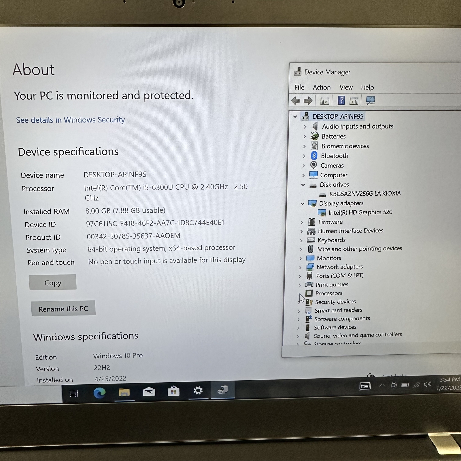 Lenovo ThinkPad T470s i5-6300u 2.40GHz 8GB RAM 256GB SSD Intel HD 520 Win 10 Pro - Picture 10 of 12