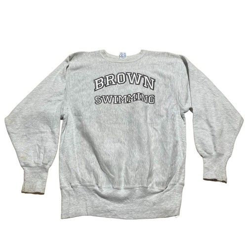 Vintage 90s Champion Reverse Weave Brown University Swimming