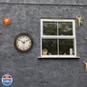Horizent Outdoor Clocks Waterproof with Thermometer Combo Vintage Rustic Wall Clock for Patio Pool Bathroom Kitchen(8 Inch,Bronze)