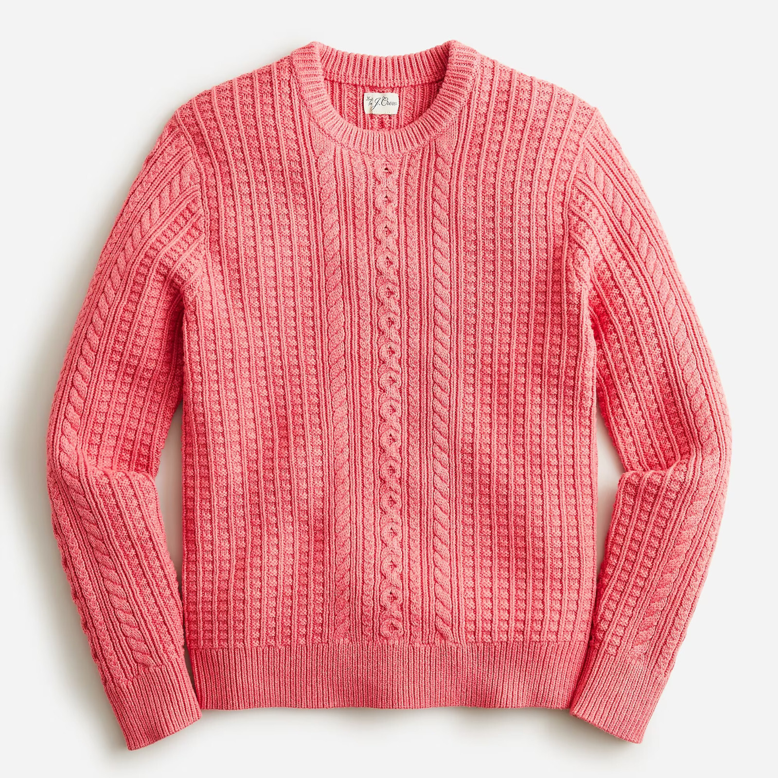 NWT $118 J Crew Cotton Cable Knit Crewneck Fisherman Sweater NWT $118 J Crew Cotton Cable Knit Crewneck Fisherman Sweater