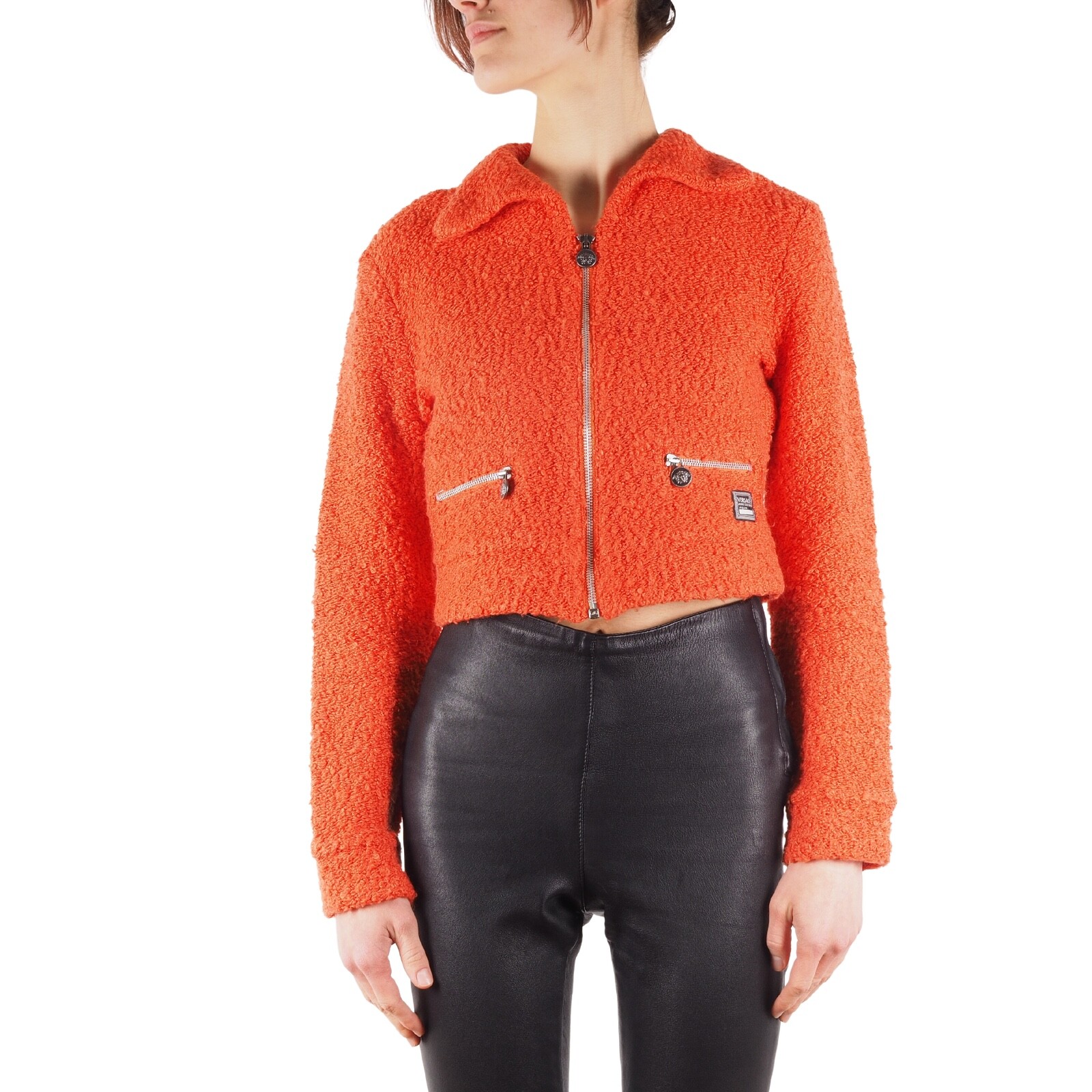 VERSACE JEANS COUTURE 90s ロングコート VERSACE JEANS COUTURE DOWN JACKET WITH COUTURE LOGO PRINT– Yooto