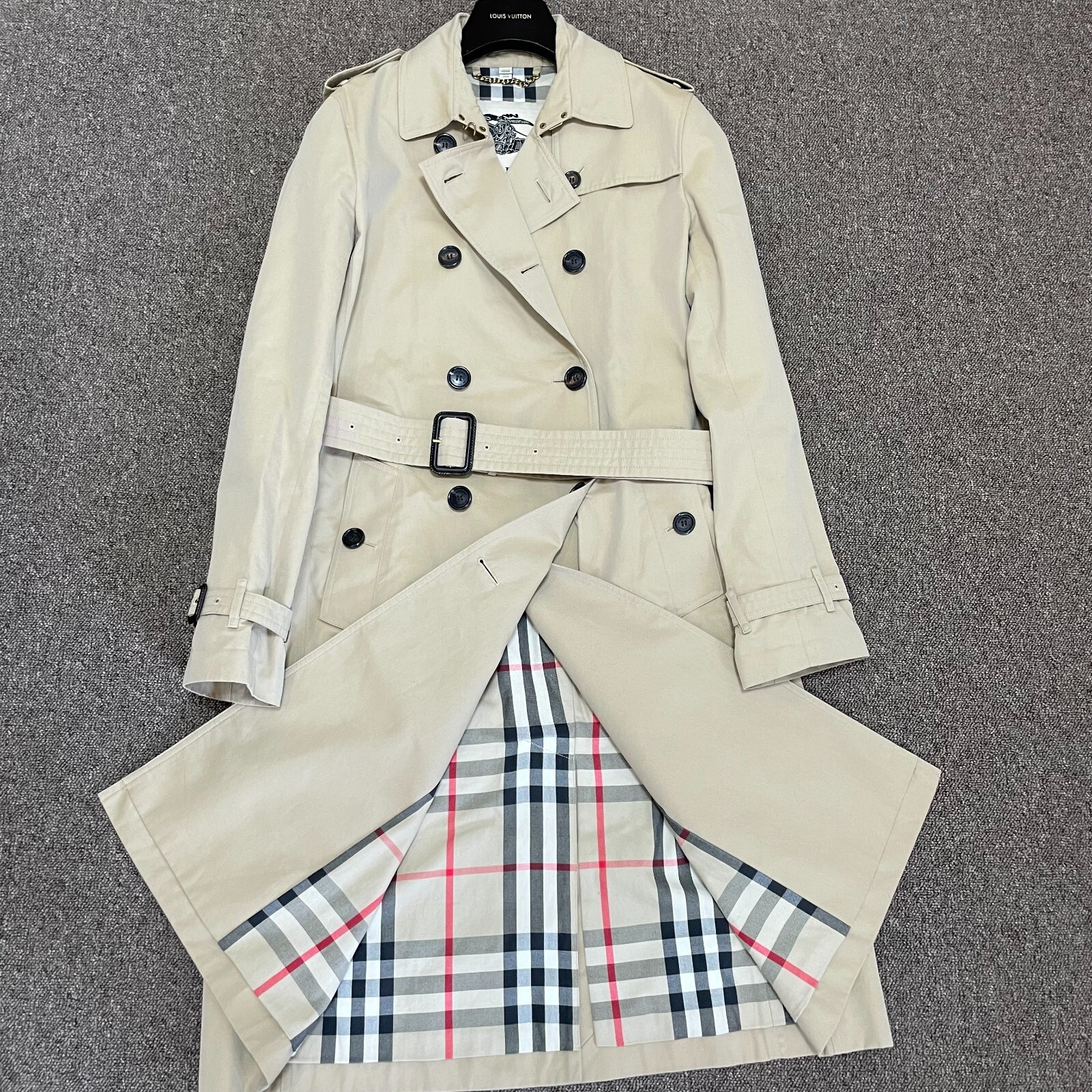 Burberry The Kensington Trench Coat Long Honey Beige Women's Burberry The Kensington Trench Coat Long Honey Beige Women's