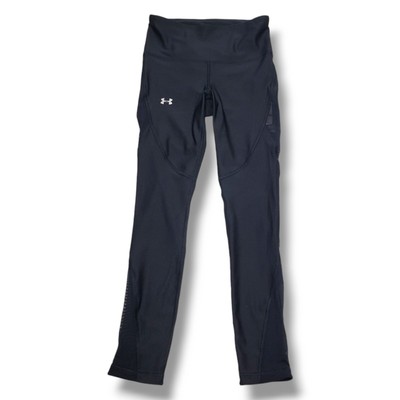 Under Armour Compression Ankle Crop Womens XS Black HeatGear Leggings