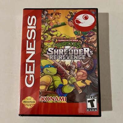 TMNT Shredder's Re-Revenge Genesis FishyFace Games RED cartridge