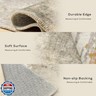 Ashler Abstract Rug, 4x6 Area Rugs, Modern Abstract Area Rug for Living Room, Bedroom, Kitchen Dining Room, Office, Brown White Home Decor, Non-Slip and Machine Washable Rugs, Carpet Decoration
