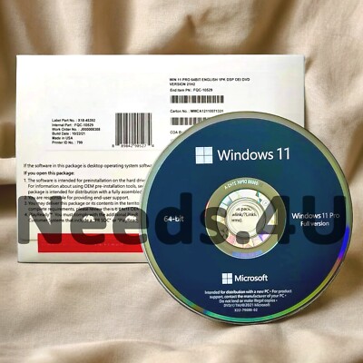 Brand New Microsoft Windows 11 Pro 64Bit Sealed DVD