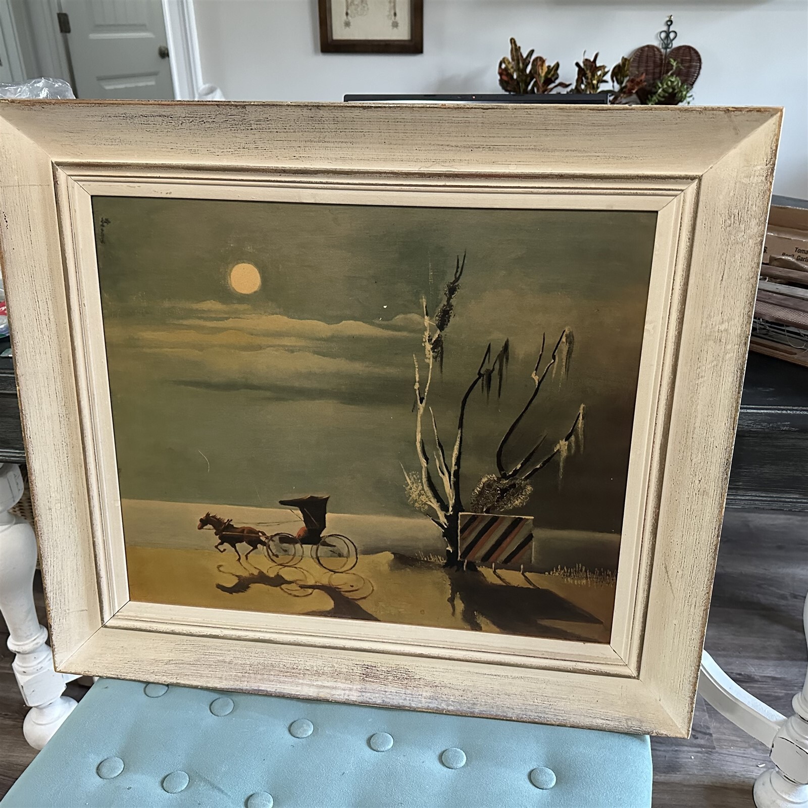 Vintage Georges Schreiber Gelatone Print Mississippi Moon