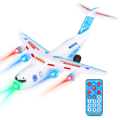 Planes Toy  Remote Control Detachable Plane w/ Flashing Light Music For Kids