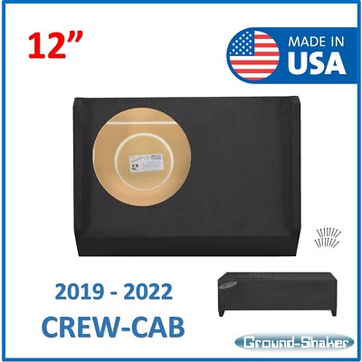 2019-2022 Chevy Silverado Crew Cab Truck Sub Box 12'' Single Subwoofer Enclosure