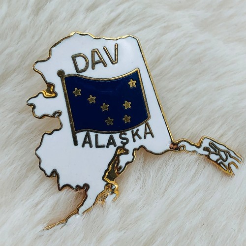 State of Alaska DAV Disabled American Veterans Enamel Member Lapel Pin