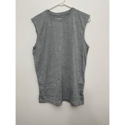 Athletex Mens Sleeveless Muscle Tee Heather Gray Activewear Gym Shirt Size M