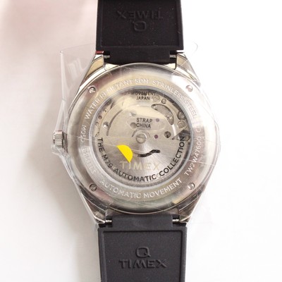 Pre-owned Timex M79 Automatic 40mm Stainless Steel Watch With Rubber Strap (tw2w47600)