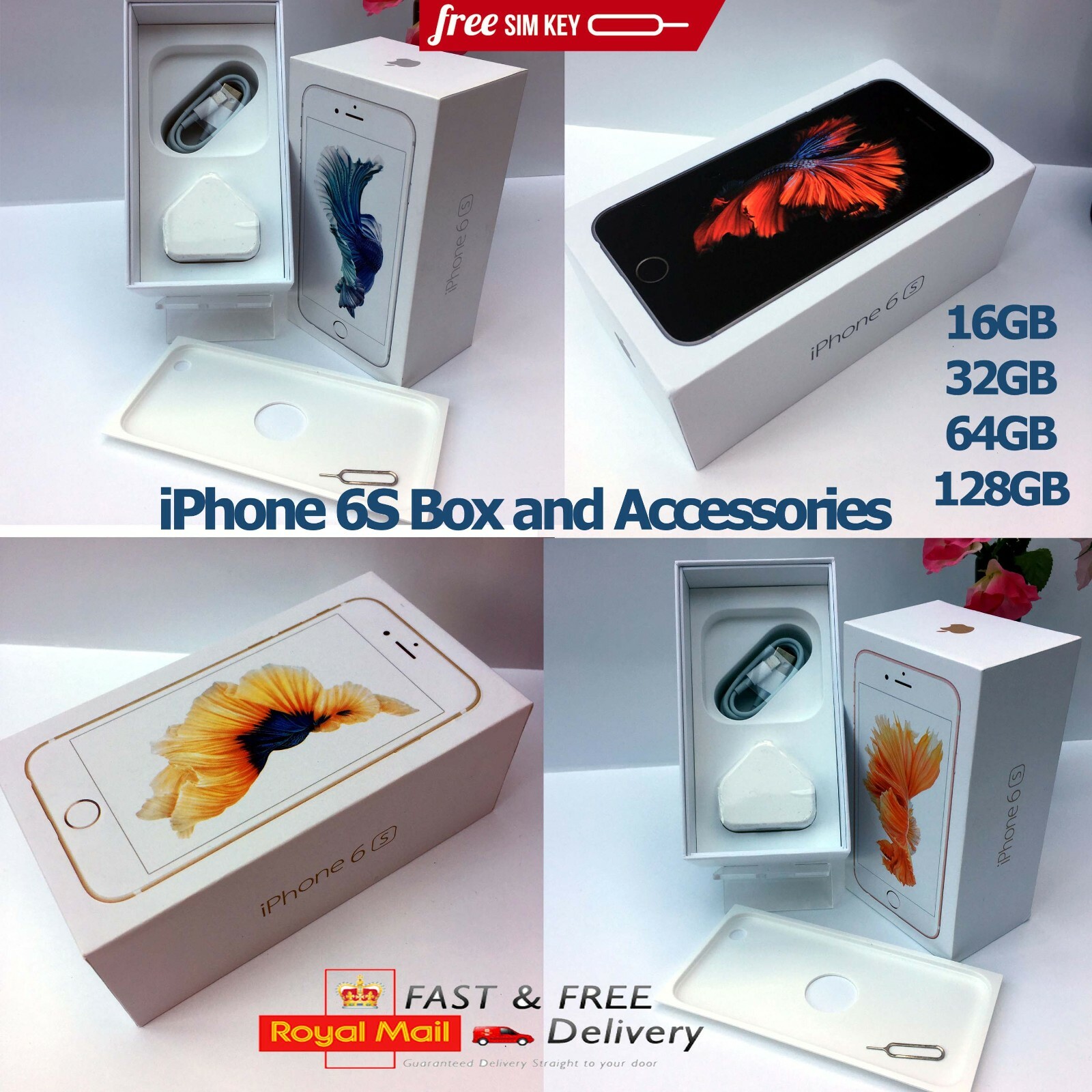 Apple iPhone 6S BOX ONLY AND ACCESSORIES 16GB 32GB 64GB Apple iPhone 6S BOX ONLY AND ACCESSORIES 16GB 32GB 64GB