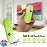 2 Pack Remote Cover Compatible with 2020 Chromecast with Google TV Voice Remote, Anti Slip Silicone Case Cover (Glow Green + Glow Blue)