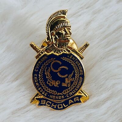 Cypress Centurions High School Scholar Award Gold Tone Enamel Lapel Pin