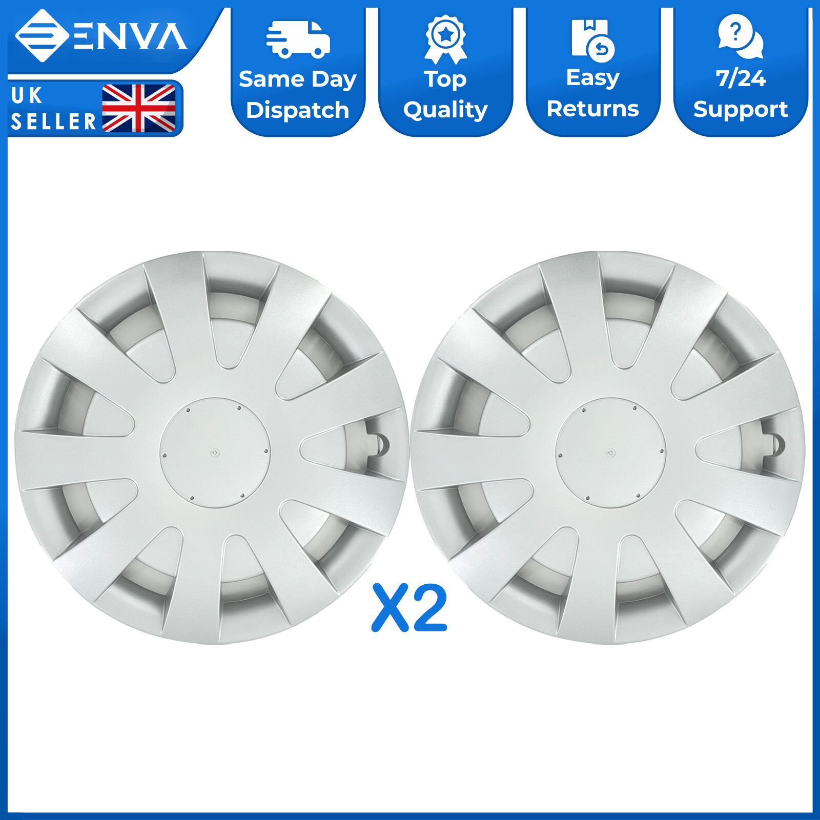 2X 16" Inch Wheel Trim Hub Cap Covers For Mercedes Sprinter 2000-2024 9064000125
