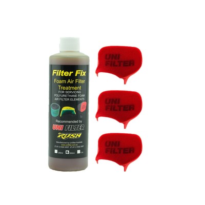 3 x UNIFILTER TJM(RHS Fit) Ram Head Cover Snorkel PreCleaner Filter & Filter Oil