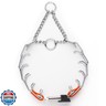 Herm Sprenger Chrome Plated Steel Dog Collar with Quick Release ClicLock Buckle O-Ring Biothane Insert Training Collar Made in Germany (Hunter Orange, 16in x 2.25mm(Neck Size up to 13-14in))