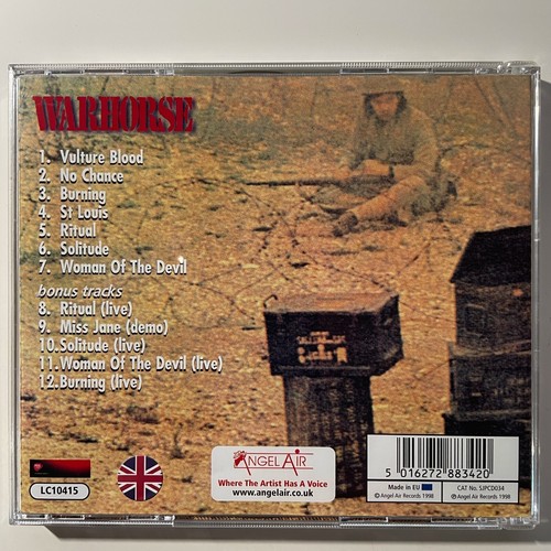 WARHORSE WARHORSE 5 BONUS TRACKS ANGEL AIR RECORDS UK CD