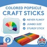 Colored Popsicle Sticks for Crafts, Large Colored Craft Sticks, Pack of 200, Each Stick 6