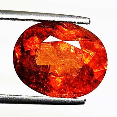 10.21cts .Best Color Natural Fire  Orange Spessartite Garnet Oval