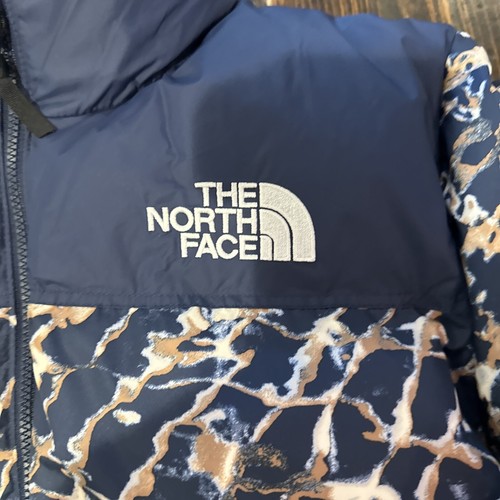 Pre-owned The North Face W 96 Retro Nuptse Jacket Navy Blue Multi Xl